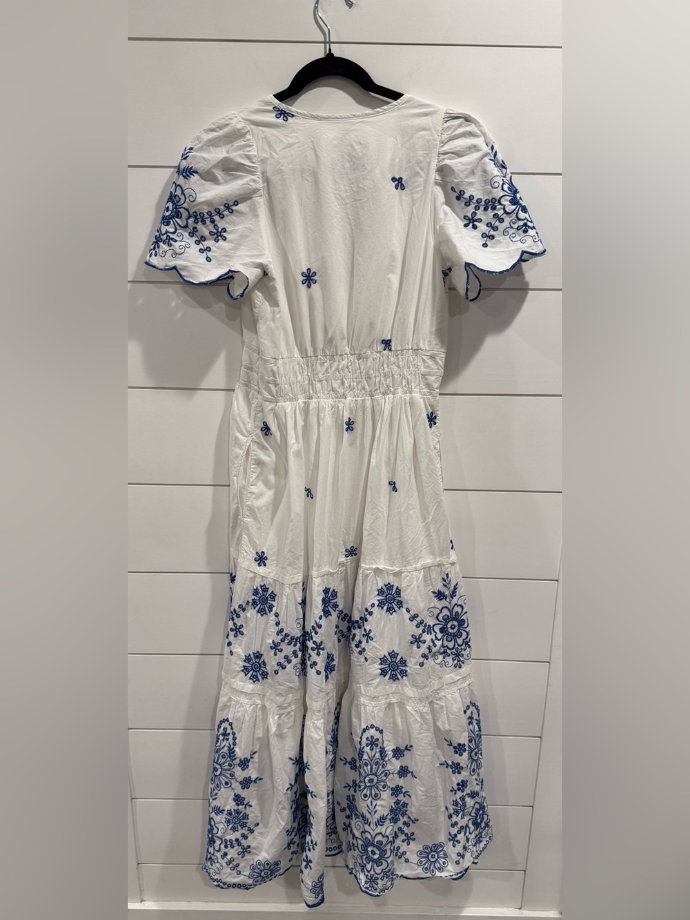 Anthropologie Somerset maxi dress White blue eyelet - Picture 8 of 9